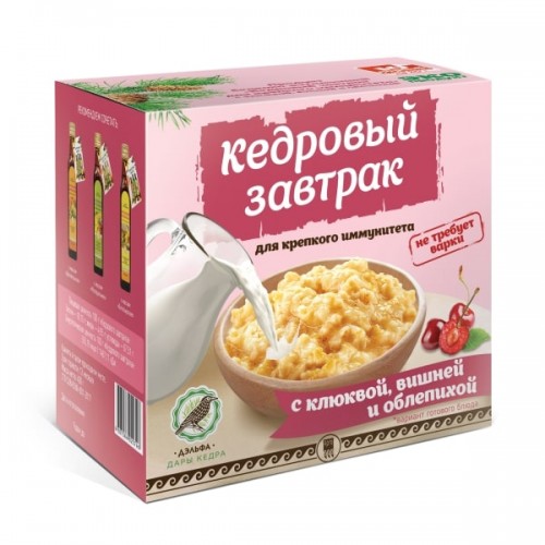 Купить Завтрак кедровый для крепкого иммунитета с клюквой, вишней и облепихой  г. Воронеж  
